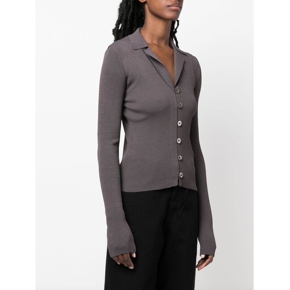 LOW CLASSIC Open Collar Cardigan